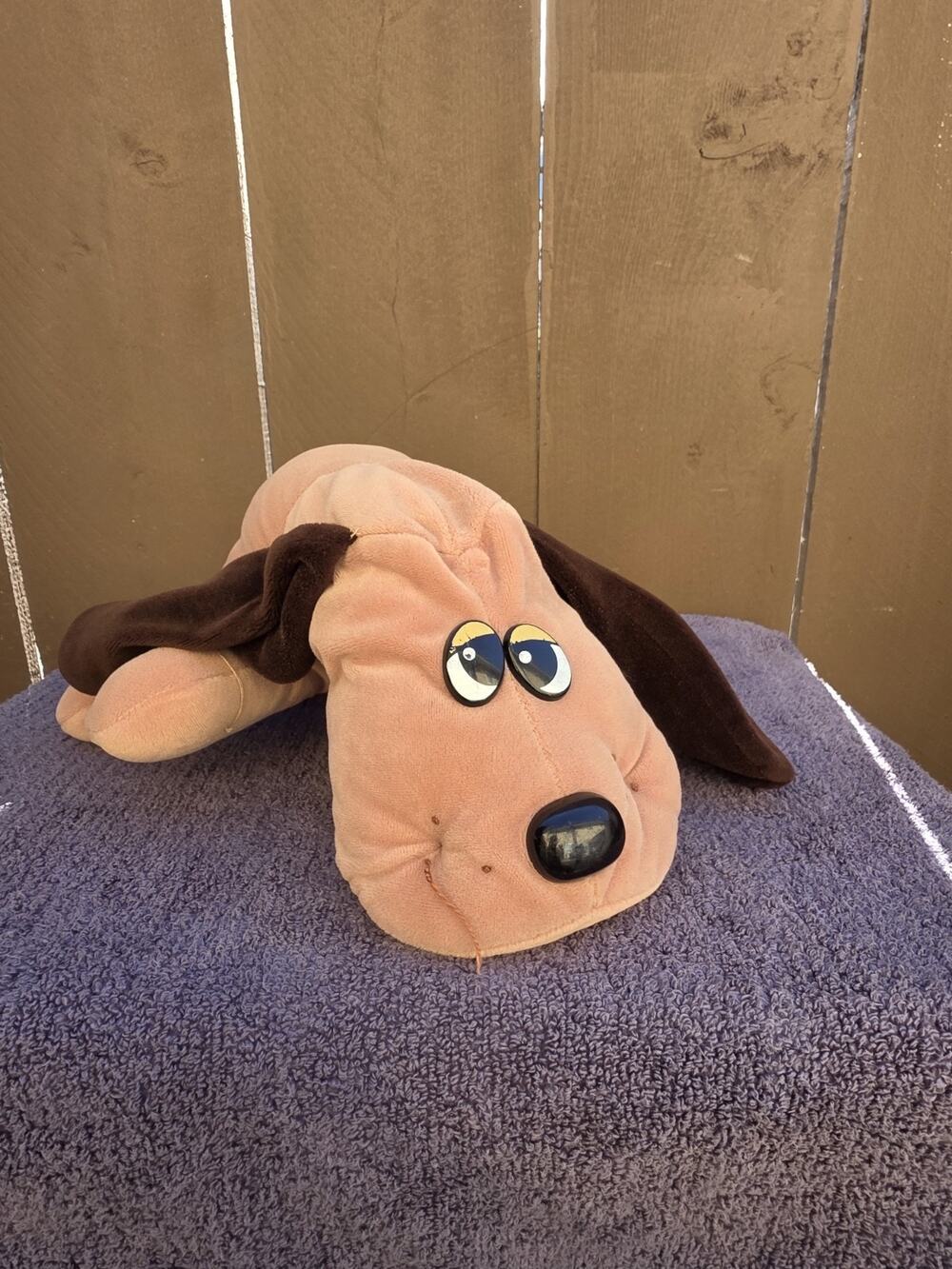 Vintage 1985 Large Pound Puppies Brown Spots Collar Tonka 16” Plush Toy Stuffed